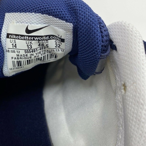 Nike Zoom Rival S 6 Spikes Navy White New with Box - Picture 7 of 9